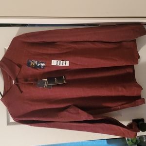 Red, plaid collared long sleeve NWT